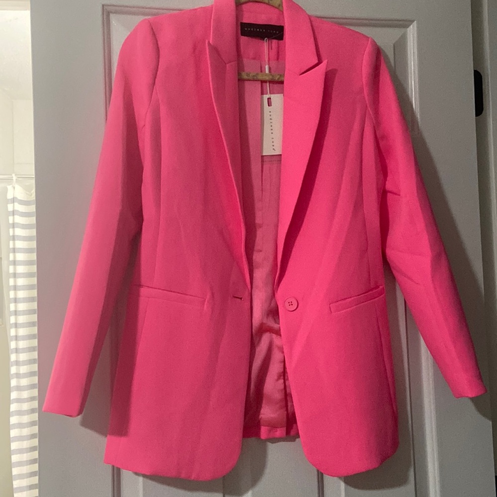 Neon pink XS blazer- new with tags